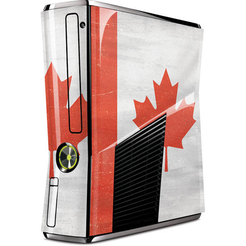 Canada Flag Distressed Xbox 360 Slim (2010) Skin